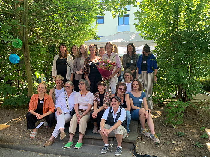 Besucher*innen zum Abschied von Christiane Lehmann