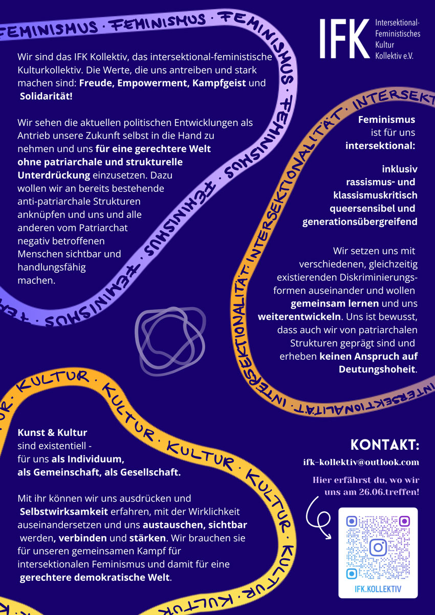 Flyer IFK (Intersektionales Feministisches Kultur Kollektiv) 2